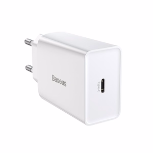 Быстрое зарядное устройство Baseus Speed Mini, USB-C, PD, 3A, 20W (белый)