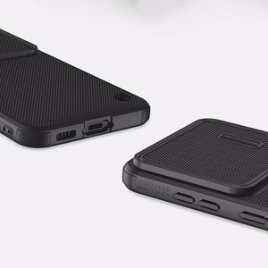 Чехол Nillkin Textured S для Samsung Galaxy S23+ бронированный с защитой камеры чёрный