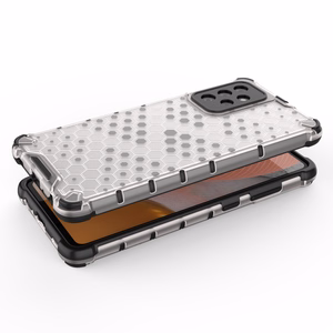 Honeycomb Case kaitsekate TPU kaitserauaga Samsung Galaxy A72 4G läbipaistev