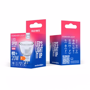 Forever Light LED Bulb G4 MR11 38° 2.2W 195lm 6000K 12V klaas class F