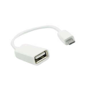 Adapter OTG USB A (female) do Micro USB (male) valge