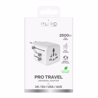 Puro Universal Travel Adapter - Valge