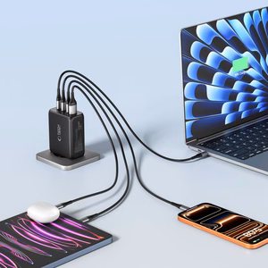 Tech-Protect NC200W-GaN 4-portiline 200W seinalaadija - must