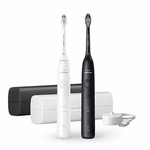 Philips HX7119/02 Sonicare Series 5500 elektriline hambahari, topeltpakend, laetav, täiskasvanutele, komplektis olevate harjapeade arv 2, hammaste pesurežiimide arv 2, valge/must