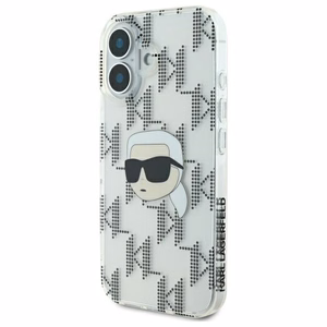 Karl Lagerfeld IML Karl Head Electroplated iPhone 16 Ümbris - Clear
