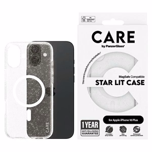 CARE by PanzerGlass Flagship Star Lit Ümbris iPhone 16 Plus 6.7" valge/valge MagSafe 1343