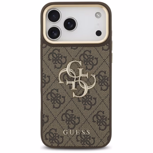 GUESS ümbris jaoks IPHONE 17 Pro Max GUHCP17XP4G4BCSW (PU W/ Big 4G Classic & Big Strap Metal Buttons) brown