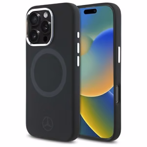 Mercedes Silicone Tonal Logo MagSafe iPhone 16 Pro Ümbris - must