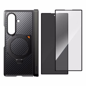 Supcase UB Aero MagSafe 2-osaline ümbrise ja privaatsusfiltriga ekraanikaitse komplekt Samsung Galaxy Z Fold 8 Ultra jaoks – must