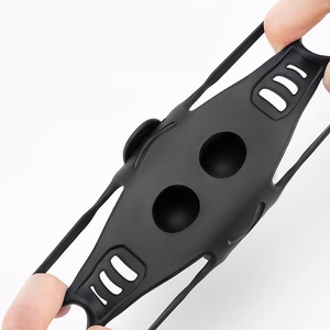 Rockbros LF24166 silikoonist jalgratta telefonihoidik, 4–7" – värv: must