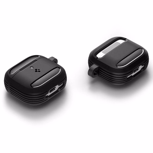 Чехол Spigen Rugged Armor для AirPods 4 - чёрный