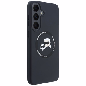 Karl Lagerfeld Silicone Karl&Choupette Heads MagSafe ümbris Samsung Galaxy S26 FE – must