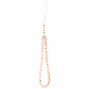 Guess IML Flowers Electro Pearl Strap MagSafe чехол для iPhone 17 Pro - розовый