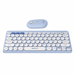 Havit KB279GCM juhtmevaba 2-in-1 mängu komplekt klaviatuur + hiir (sinine) (QWERTY)