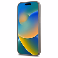 DKNY Leather Checkered Mono Pattern MagSafe iPhone 14 Pro Max Ümbris - Beige