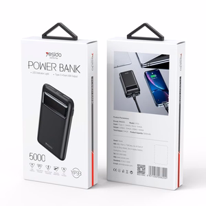 yesido Powerbank YP33 5 000 mAh LED,  2xUSB-A + USB-C must