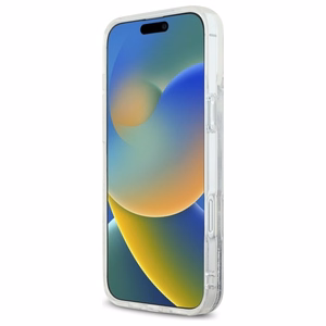 Karl Lagerfeld Liquid Glitter Karl Head Magsafe iPhone 16 Ümbris - Clear