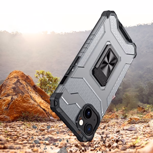 Crystal Ring Case прочный защитный чехол с подставкой для iPhone 12 mini чёрный