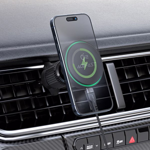 Car laadija-hoidja magnetic Acefast D33 MagSafe 15W must