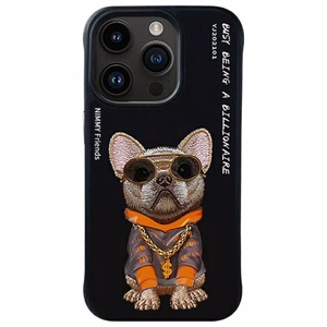 Nimmy Glasses Cool Dog Ümbris jaoks iPhone 15 Pro - Must