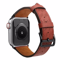 Strap Leather jaoks Apple Watch 38 / 40 / 41 mm band bracelet - punane