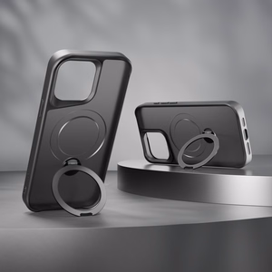 Etteri Matt Mag Ring ümbris jaoks iPhone 12 / 12 Pro 6,1" must