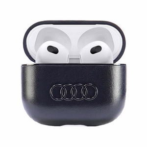 Audi Leather Big Logo Case for AirPods 3 - Black