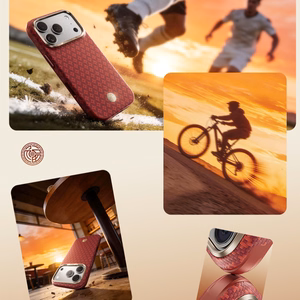 Benks ArmorGrid Edge X9 Air Navigator Kevlar-ümbris (C.K.FL.AP.RD.X069) iPhone 18 Pro/17 Pro telefonile, punane (Sawy Red)