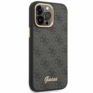 Guess 4G Vintage Gold Logo ümbris iPhone 14 Pro must