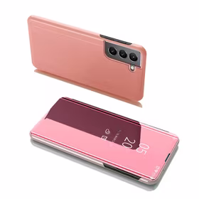 Clear View ümbris Flip Cover Samsung Galaxy S22 + (S22 Plus) roosa