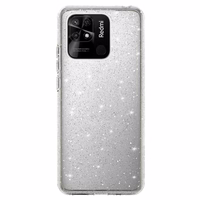 Crystal Glitter Ümbris jaoks Xiaomi Redmi 10C Hõbedane