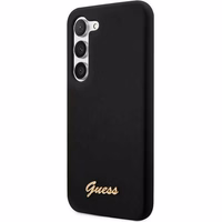 Guess GUHCS23SSLSMK S23 S911 must/must hardcase Silicone Vintage kuldne Logo