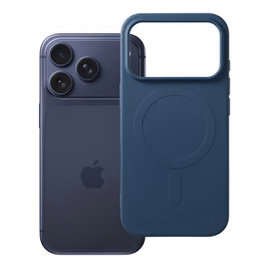 Silikoonist Mag Cover ümbris mudelile iPhone 17 Pro / 18 Pro, MagSafe'iga ühilduv suure kaameraavaga – tumesinine