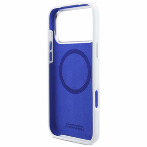 BMW M Silicon Horizontal Line MagSafe Ümbris jaoks iPhone 17 Pro Max - valge