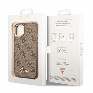 Guess GUHCP14MHG4SHW iPhone 14 Plus 6.7 "brown / brown hard ümbris 4G Vintage kuldne Logo