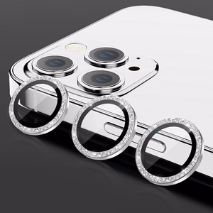 Закалённое стекло Hard Diamond для камеры (LENS) для Iphone 16 Pro/16 Pro Max серый (3 линзы)
