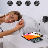 Choetech PD5022 70W EU/USA/AUS/UK reisimisadapter koos sisseehitatud USB-C kaabliga - must