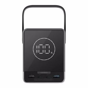 Cuktech Powerbank 300W 40000mAh traadita laadimisega 2x USB-C + 2x USB-A - must