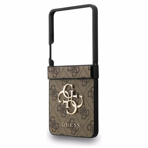 GUESS ümbris jaoks SAMSUNG Z Flip7 GUHCZF74GMGBR (PU Leather 4G Metal Logo) brown