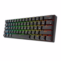 Royal Kludge RK61 RGB mechanical klaviatuur, punane lüliti (must) (QWERTY)