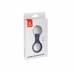 Crong Silicone ümbris seadmele Apple AirTag 1 / 2, võtmerõngaga, tumesinine