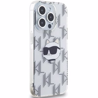 Karl Lagerfeld IML Choupette Head & Monogram ümbris jaoks iPhone 15 Pro Max - läbipaistev