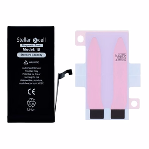 StellarXcell Diagnostic aku Apple iPhone 15 jaoks, 3349 mAh (standardne mahutavus + kvaliteetne BMS-i koopia)