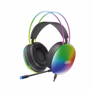 XO juhtmega kõrvaklapid GE11 jack 3,5mm - USB-A must RGB mikrofon