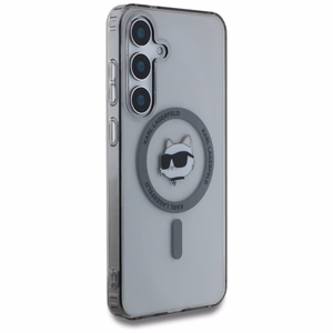 Karl Lagerfeld Button Choupette Head Printed Logo MagSafe Samsung Galaxy S25 ümbris must