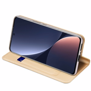 Dux Ducis Skin Pro Ümbris Xiaomi 13 Pro Flip Card Wallet kuldne Stand