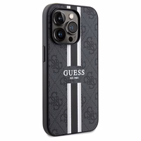 Guess 4G Printed Stripes MagSafe ümbris jaoks iPhone 15 Pro Max - must