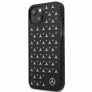 Mercedes Silver Stars Pattern чехол для iPhone 13 mini - чёрный