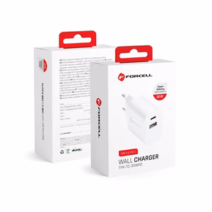 Phone laadija Forcell F-Energy USB C + USB A QC4.0 PD 3A 30W TFK-TC-30WPD valge