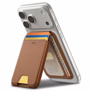 ESR Classic RFID-kaitsega MagSafe magnetiline telefoni kaarditasku koos toega – pruun